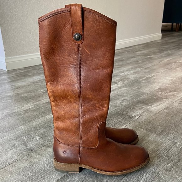 melissa button lug tall frye